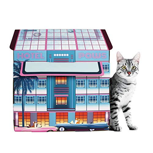 Christmas Cat House & Cat Scratcher w/Bonus Catnip Included