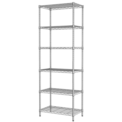SINGAYE 5 Tier Storage Garage Shelving Units Heavy Duty Wire Shelves Pantry Metal for Pantry Closet Kitchen Laundry Bathroom Organizers Shelf Home Shorage Gray