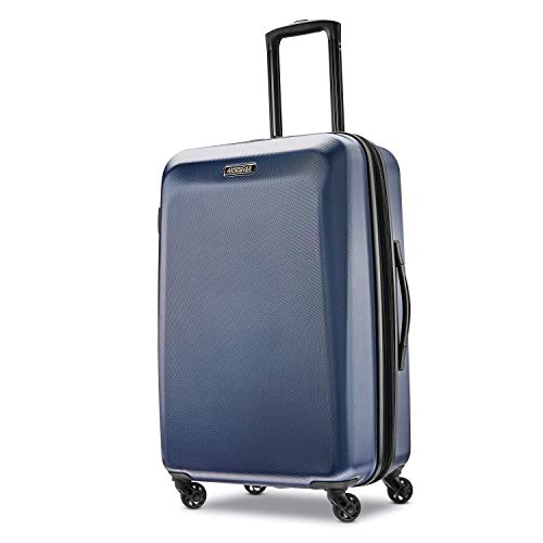 American Tourister Moonlight Hardside Expandable Luggage with Spinner Wheels, Blue Terazzo, 2-Piece Set (20/28)