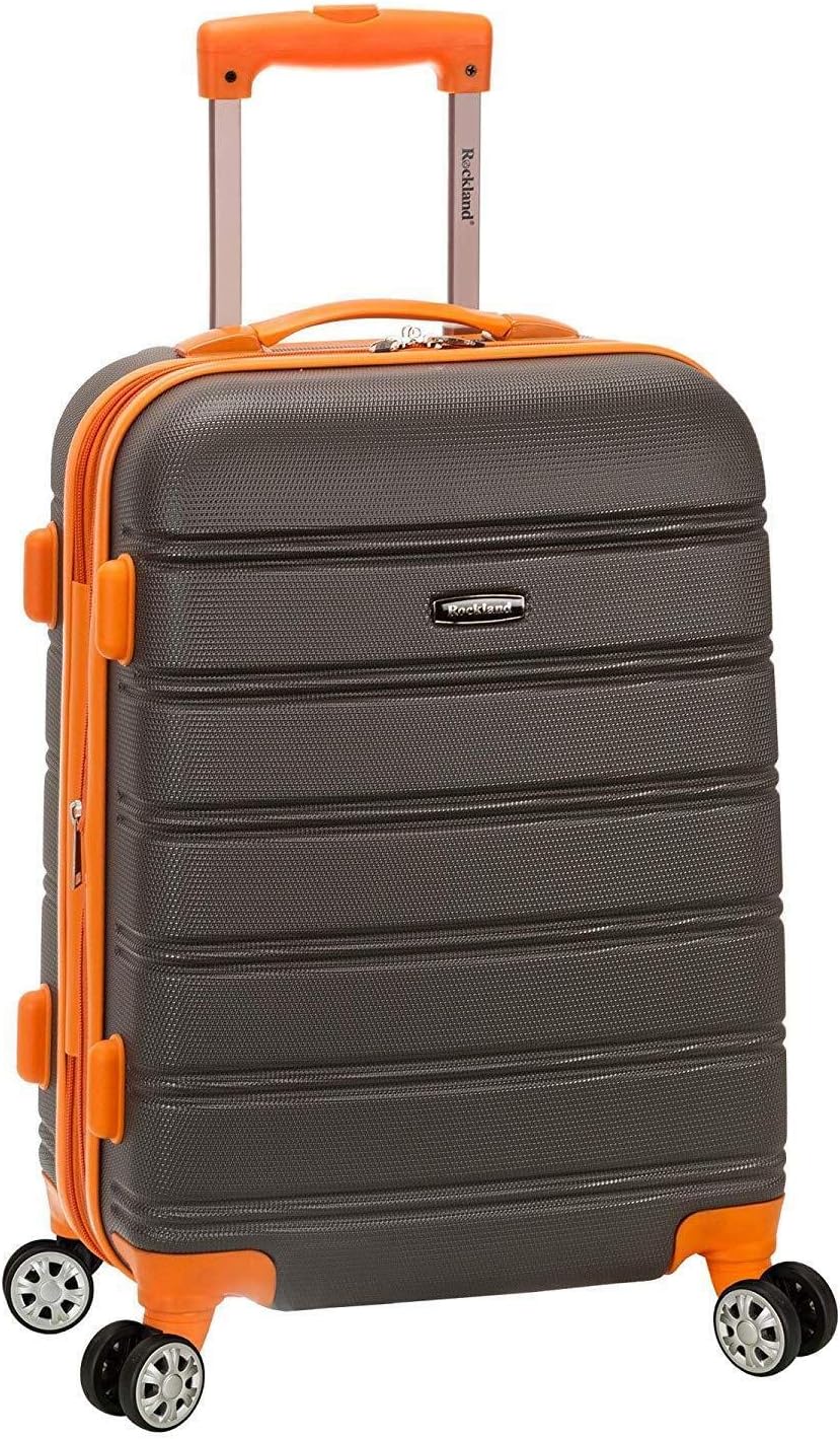 Rockland Melbourne Hardside Expandable Spinner Wheel Luggage, Charcoal, Carry-On 20-Inch