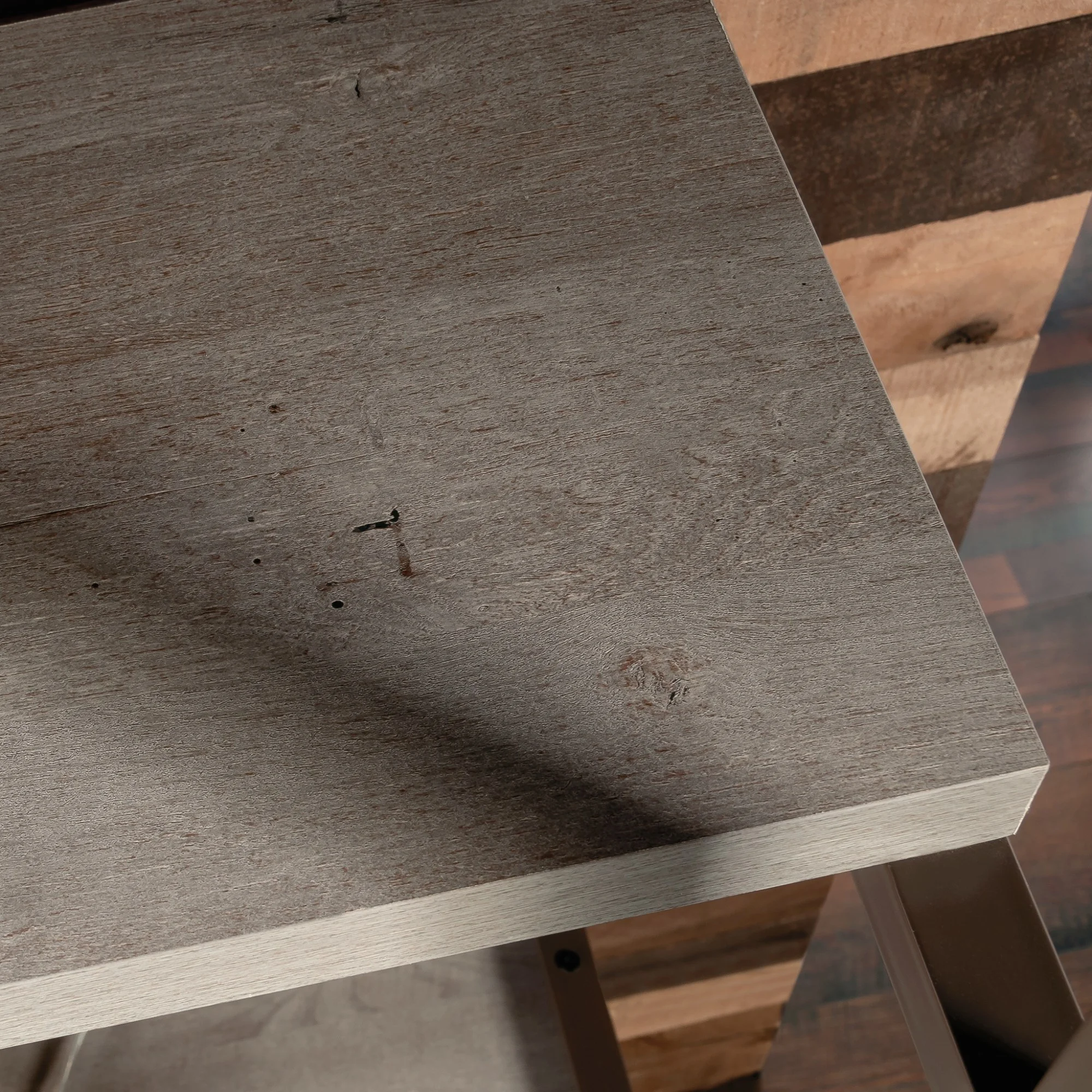 Sauder Manhattan Gate Engineered Wood and Metal Computer Hutch in Mystic Oak