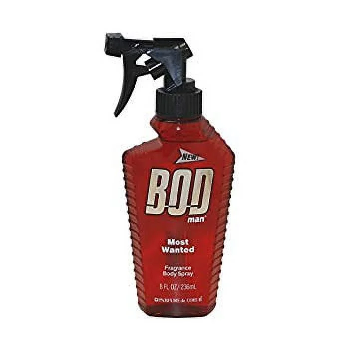 Bod Man Most Wanted Fragrance Body Spray By Parfums De Coeur8 Oz (Pack 2)