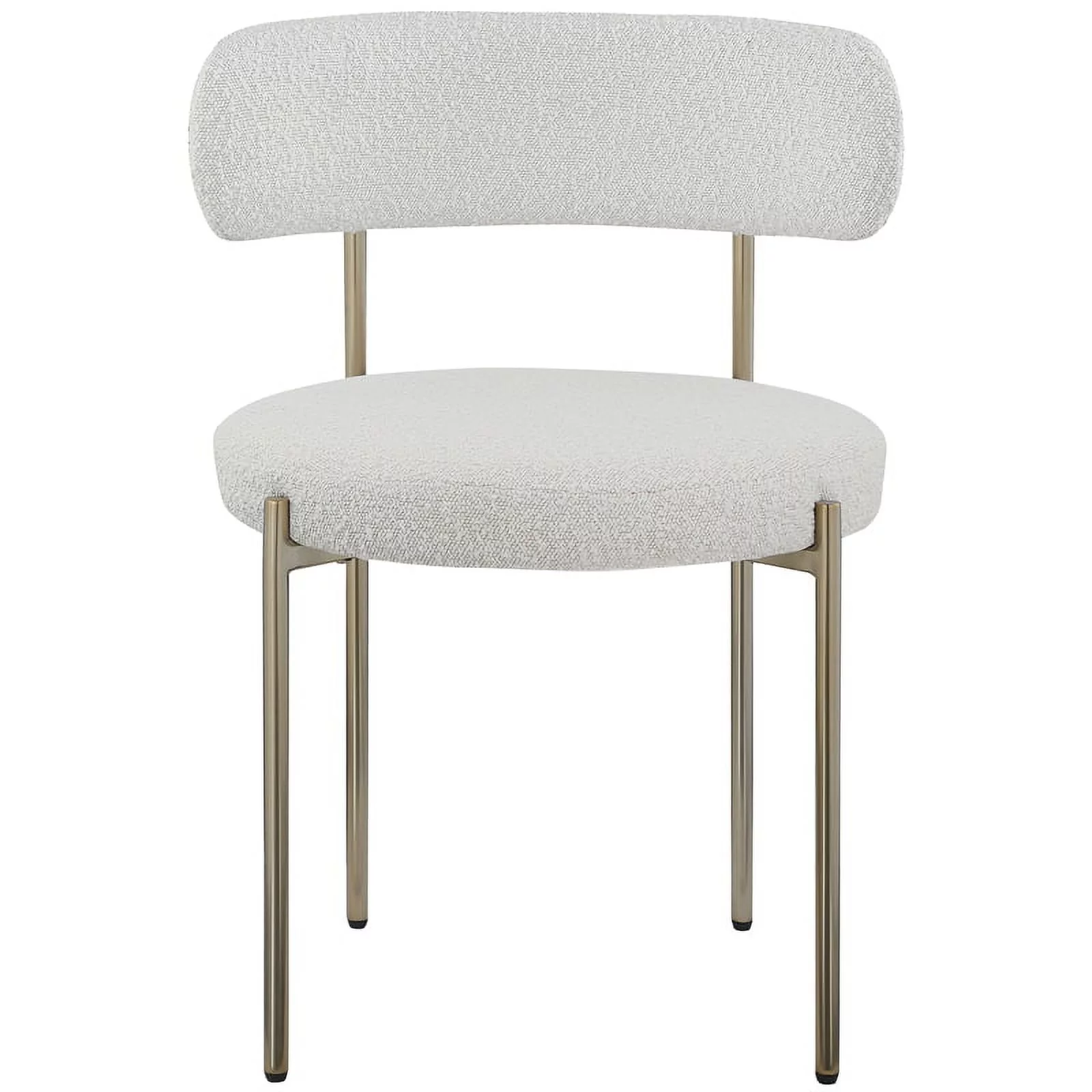 Meridian Furniture Beacon Cream Boucle Fabric Dining Chair