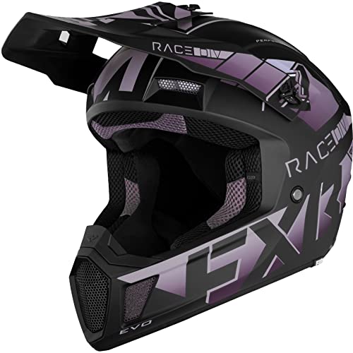 FXR Clutch Evo Snowmobile Helmet Winter Lightweight Vented Nose Guard Blue