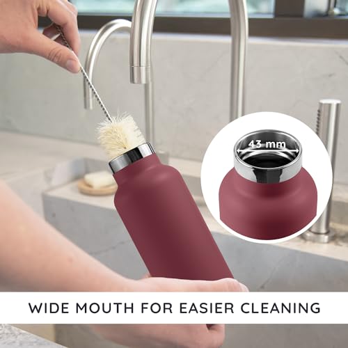 Bambaw 32 oz Water Bottle | Insulated Water Bottles | Water Bottle Stainless Steel | Insulated Travel Water Bottle | Insulated Water Bottle | Stainless Steel Water Bottles | 1 Liter Water Bottles