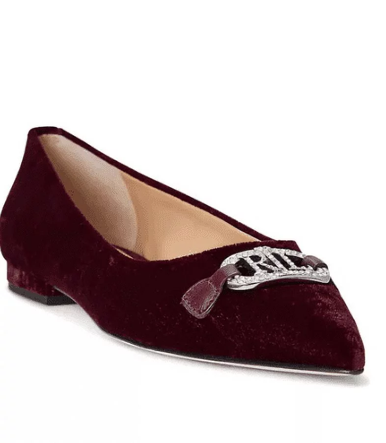 Lauren Ralph Lauren Women's Lilah Velvet Ballet Flats, 8 B