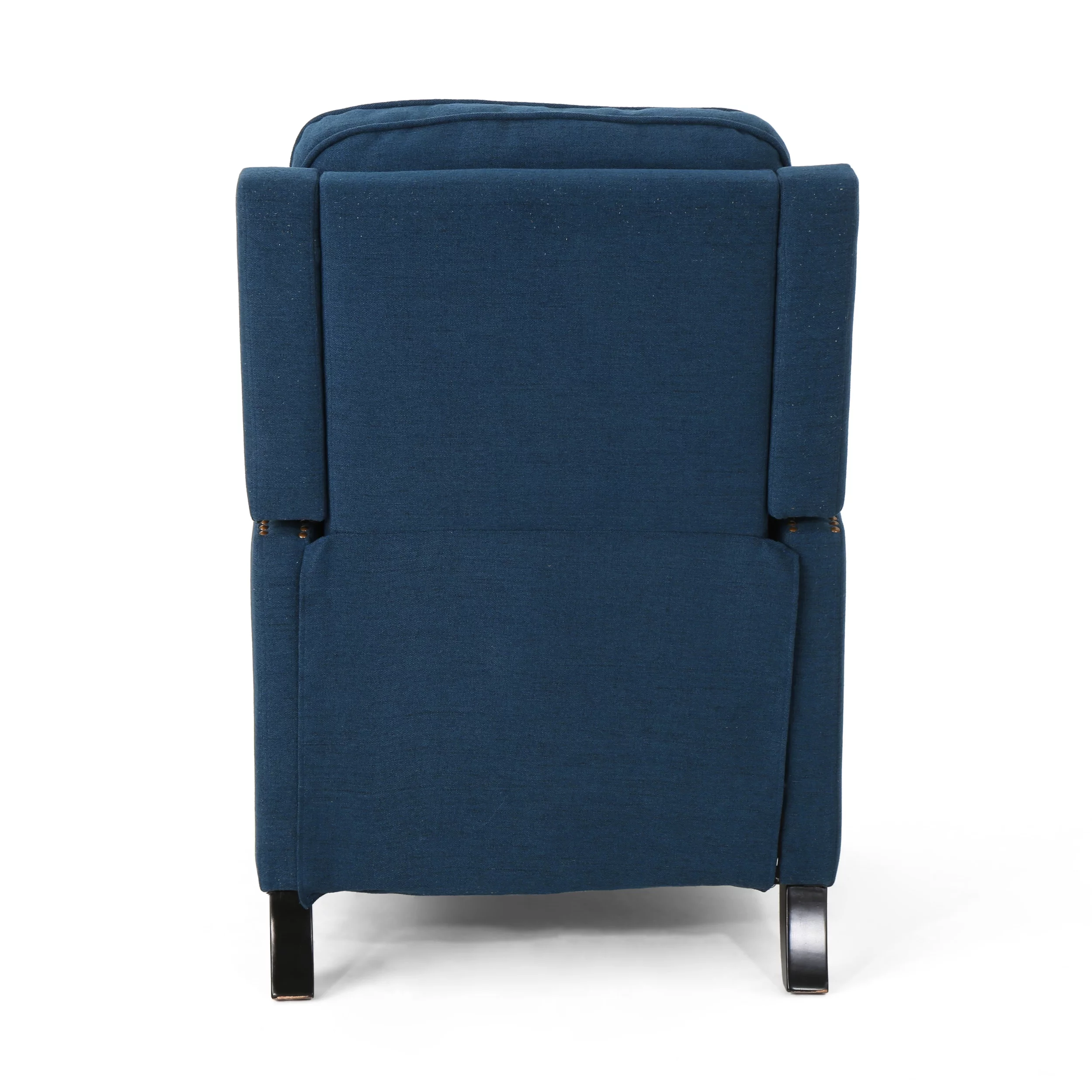 Noble House Celia Traditional Fabric Recliner, Navy Blue