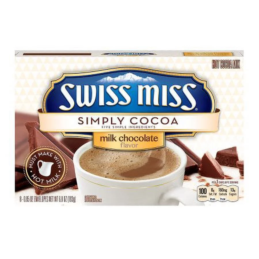 Swiss Miss Simply Cocoa Milk Chocolate (Pack of 10)