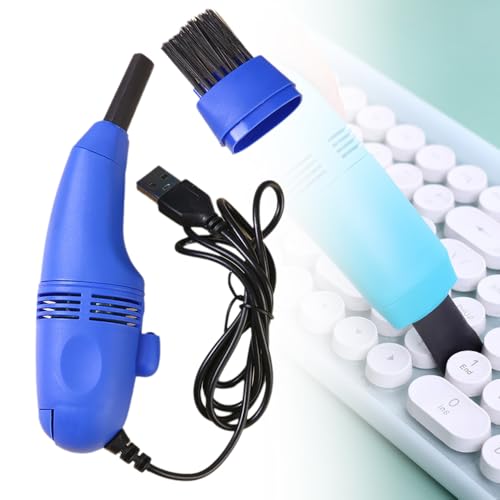 Pro Vacuum Cleaner, 2024 New Mini Keyboard Vacuum Cleaner Sewing Machine Vacuum Cleaner, USB Handheld Vacuum Cleaner Portable Tiny Cordless Computer Vacuum Cleaner for Laptop Pc Car Home (Dark Blue)