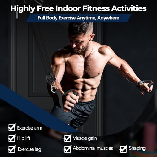 Pedal Resistance Band, Exercise Bands With Handles, Elastic Sit Up Pull Rope, Workout Equipment for Physical Therapy, Home Fitness, Strength Training With 8 Shape Fitness Band