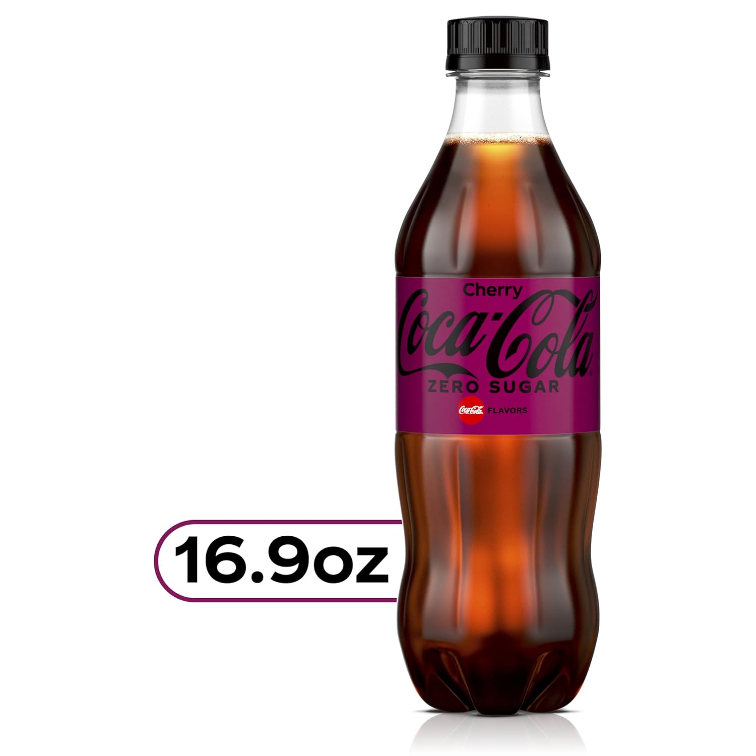 Cherry Coke Zero Sugar, Cherry Flavored Coca-Cola Diet Soda Soft Drink, 16.9 fl oz, 12 Pack