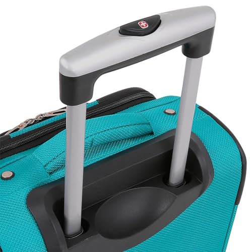 SwissGear Sion Softside Expandable Roller Luggage, Teal, 3 Piece Set (21/25/29)