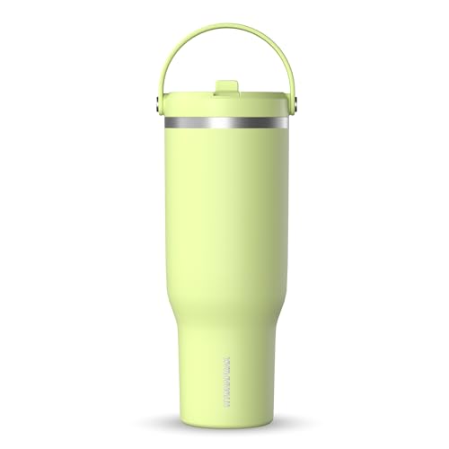 Hydrapeak Nomad 24 oz Tumbler with Handle and Straw Lid, Leakproof, Double Insulated, 24oz Cup Stainless Steel (Blush)