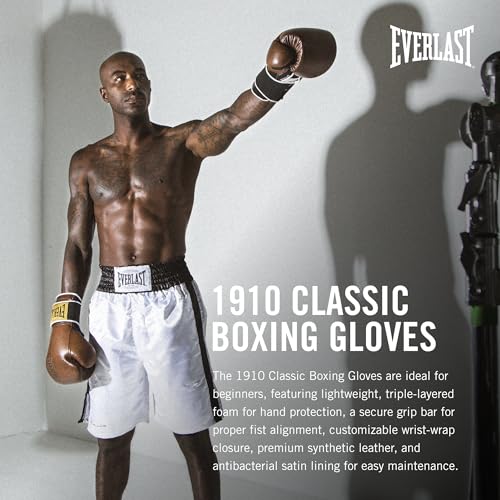 Everlast 1910 Boxing Gloves | Advanced Gloves for Men and Women | Hook and Loop with Triple-Layer Foam & Wrist Support for Injury Prevention | Heavy Bag & Speedbag Training