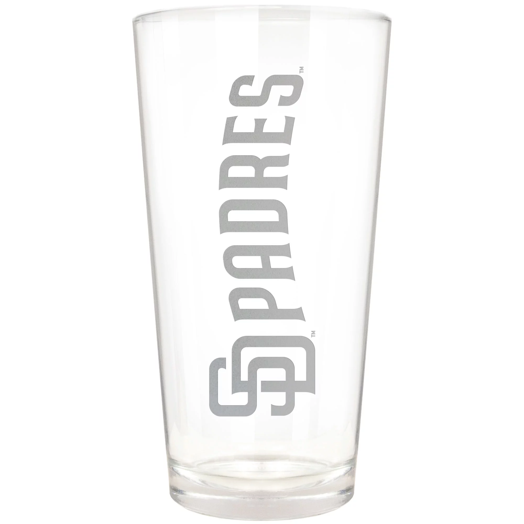 San Diego Padres Etched 16oz. Vertical Rally Cry Pint Glass