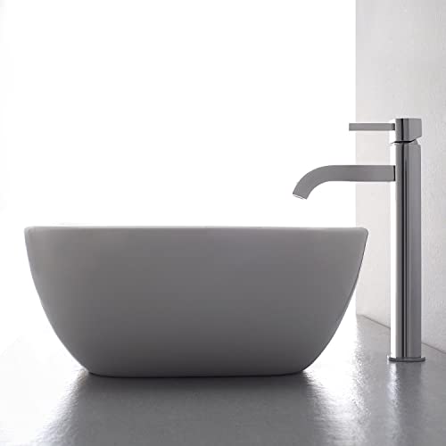 KRAUS Ramus Single Handle Vessel Sink Bathroom Faucet with Pop-Up Drain in Brushed Gold, KVF-1220BG