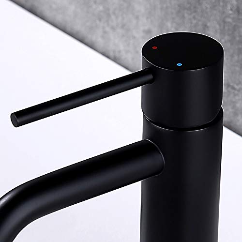 Brushed Gold Vessel Sink Faucet with Pop Up Drain and Supply Lines, Stainless Steel Gold Vanity Faucet Single Hole, JXMMP Single Handle Bathroom Faucet Gold, JXM1001BG