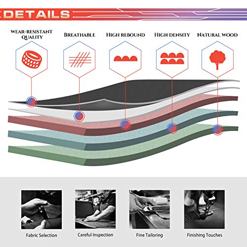 Executive Office Chair-Ergonomic Computer Desk Chair, High Back Leather Chair with Padded Flip-up Arms, Swivel Home Office Chair Upgraded Caster-Black