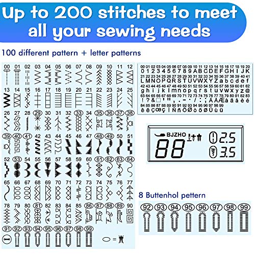 Sewing Machine Computerized Embroidery Sewing Machine with 60 Unique Built-in Stitch