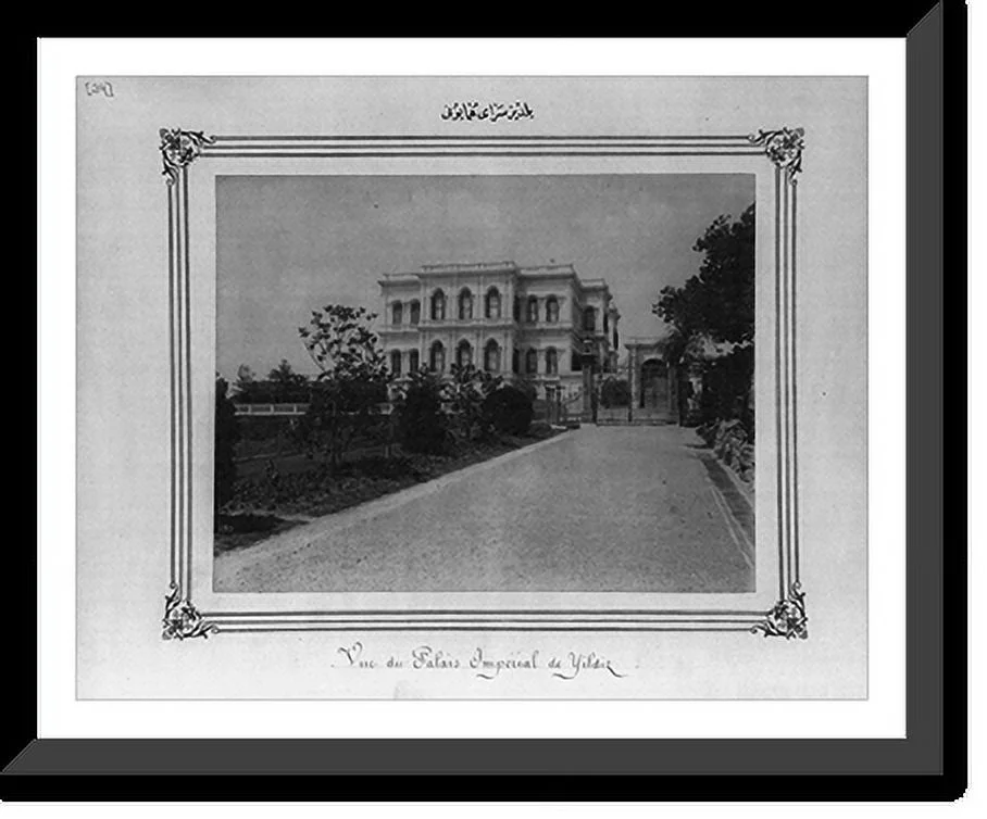 Historic Framed Print, [The Imperial Yildiz Sarayi (palace)], 17-7/8