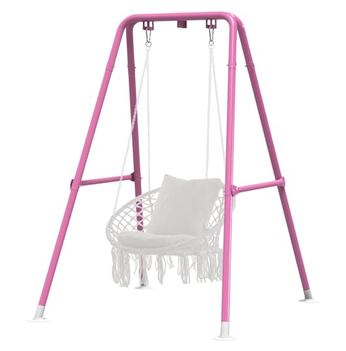 G TALECO GEAR Hammock Chair Stand,Heavy-Duty Steel Hammock Stand,300LBS Multi-Use Swing Stand for Outdoor Indoor，Hammock Chair not Include (white)