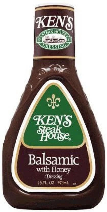 Ken's Steak House Balsamic with Honey Dressing 16 Oz (Pack of 3)