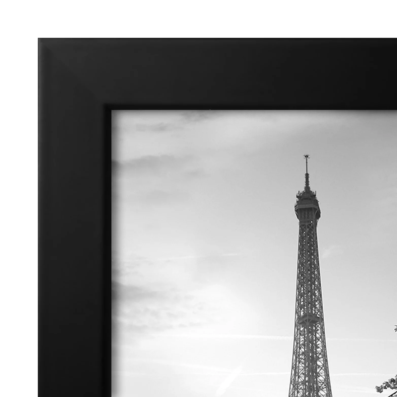Americanflat 8 x 12 Black Picture Frame - Shatter-Resistant Glass