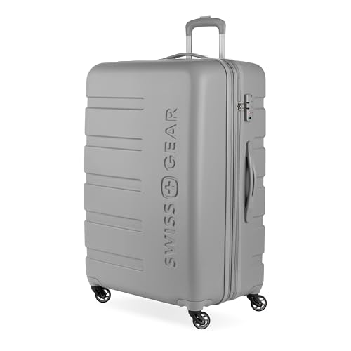 SwissGear 7366 Hardside Expandable Luggage with Spinner Wheels, White, Carry-On 19-Inch