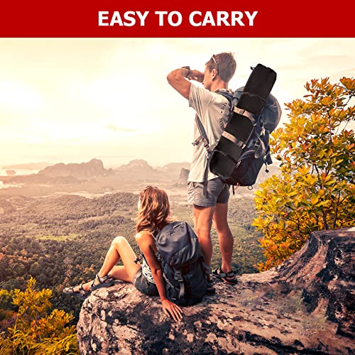 YSSOA Removable Footrest Reclining Camping Chair, 1-Pack, Black