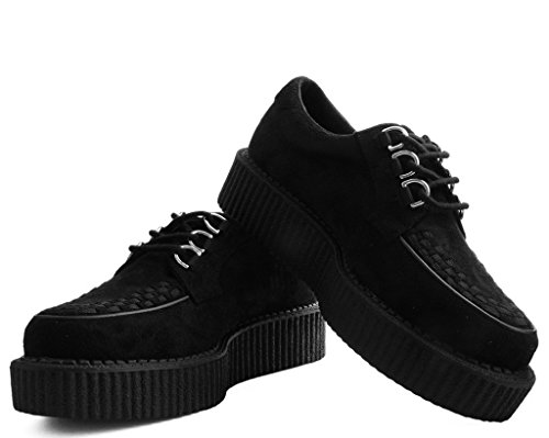 T.U.K. Anarchic Faux Suede Black Creeper Shoes