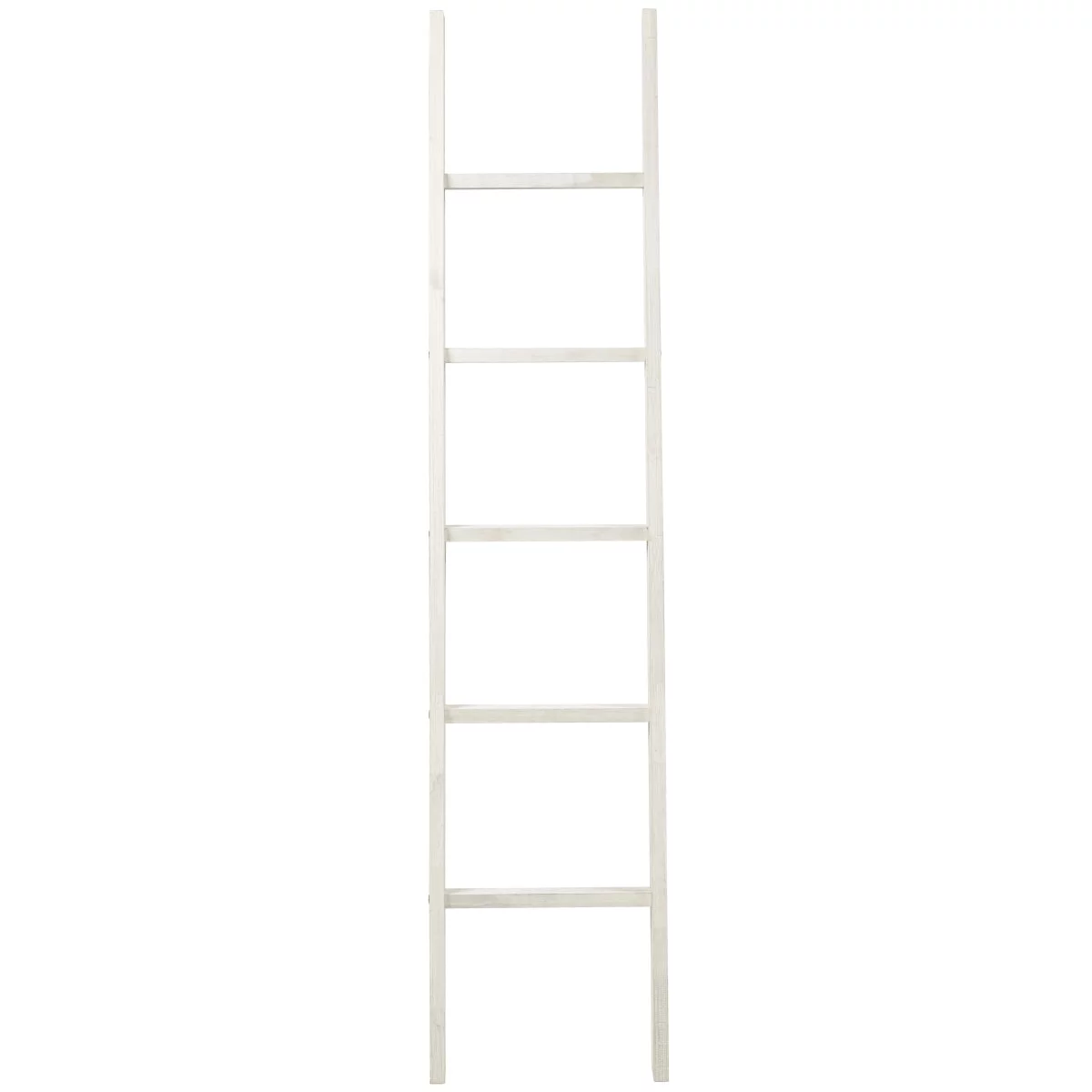Wood Blanket Ladder White Distressed | Furniture Dash CAD222