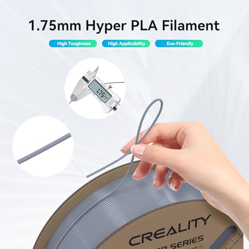 Creality Hyper PLA Filament 1.75mm, 30-600mm/s High Speed 3D Printer Filament, Dimensional Accuracy +/-0.02mm, Fit Most FDM 3D Printers, 4 Pack 1kg Spool(2.2lbs), Black & White