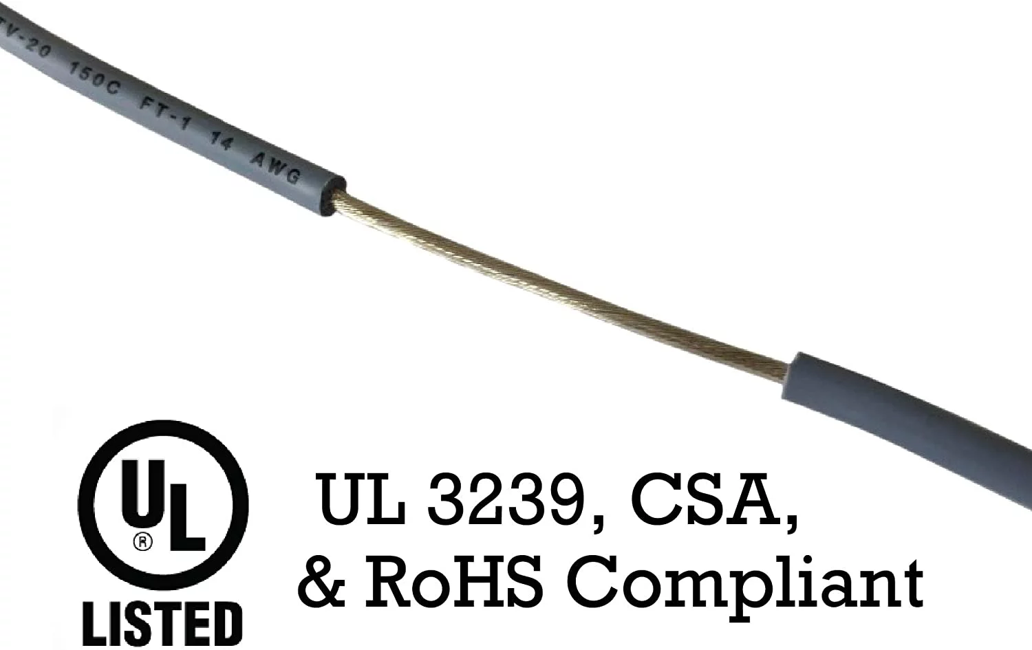 18 Gauge Silicone Wire - UL CERTIFIED (3239) Tin-Plated Copper Stranding 10,000V 150° C - High Temperature - 50 Ft White # 18 AWG Tinned Copper Electrical Wire Spool Manufactured in USA - R800