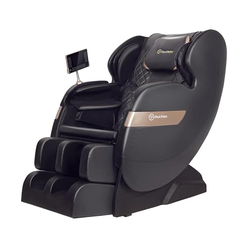 Real Relax 2025 Massage Chair Full Body,Dual Core S Track with Zero Gravity Recliner,Lower Back and Calf Heating, LCD and APP Control,Shiatsu,Bluetooth,Office and Home Use,Black and Gold