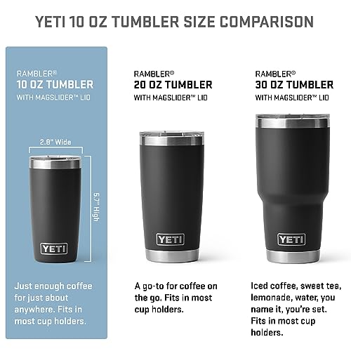 YETI Rambler 10 oz Tumbler, Stainless Steel, Vacuum Insulated with MagSlider Lid, Firefly Yellow
