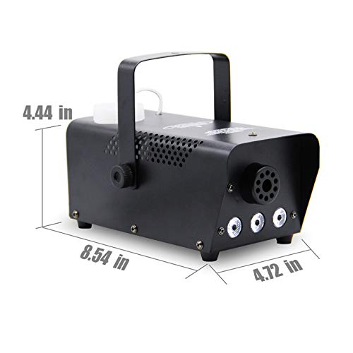 ATDAWN Fog Machine with Lights, Wireless Remote Control, Smoke Machine with 7 Colors Lights for Stage Party Effect, Halloween Wedding Special Event
