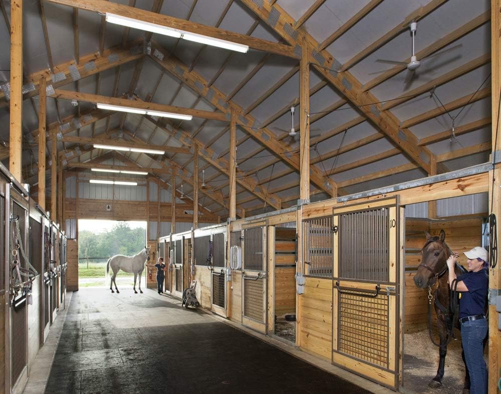 American Floor Tiles - Heavy Duty Stall Tiles - Stable/Horse Tiles - Thick, Durable Rubber Flooring Solid Black 6' x 6' Set 1/2 Thick (9 Tiles Total)