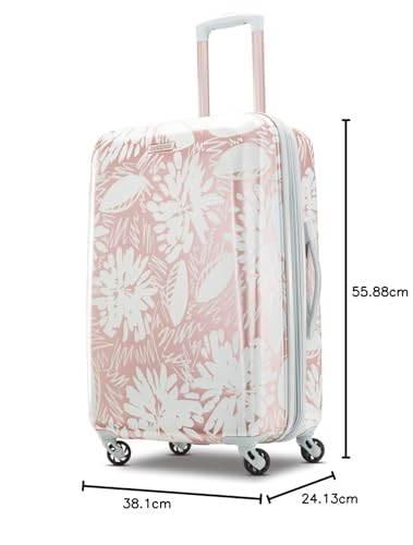 American Tourister Moonlight Hardside Expandable Luggage with Spinner Wheels, Blue Terazzo, 2-Piece Set (20/28)