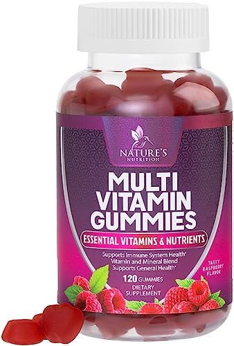 Multivitamin Gummies, Extra Strength Daily Multi Vitamin Gummy for Women & Men with Vitamins A, C, D, E, B6, B12, Zinc & Antioxidants Supplement for Immune Health Support, Non-GMO, Berry - 120 Gummies