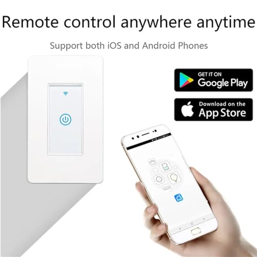 Zigbee Paddle Touch Smart Switch, Compatible with Alexa, Google Home, Hubitat, and HA, Neutral Wire Required (2)