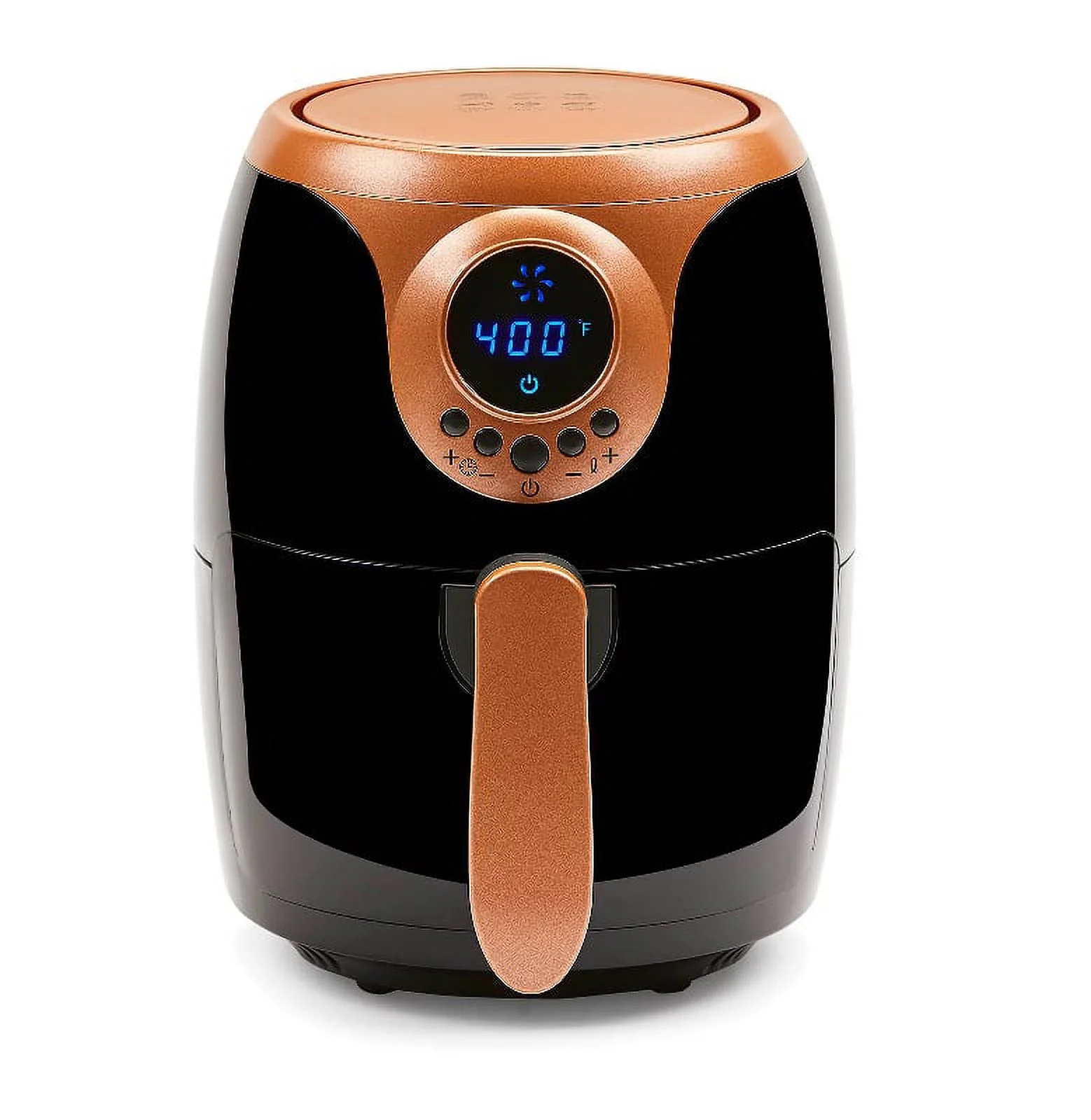 Copper Chef 2 Quart Power AirFryer, Black and Rose Gold