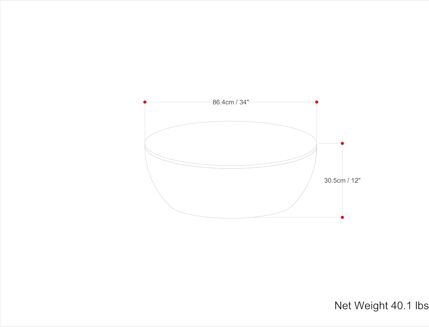 SIMPLIHOME Elmbrook Drum Coffee Table, 34 inch, White Wash