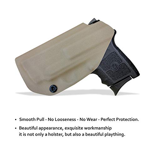 Bodyguard 380 Holster IWB Kydex Holster Custom Fit: Smith & Wesson M&P Bodyguard 380 / Bodyguard 380 with Integrated Laser Pistol - Inside Waistband Concealed Carry - Adj. Cant Retention - Cover Mag-Button - No Wear - No Jitter