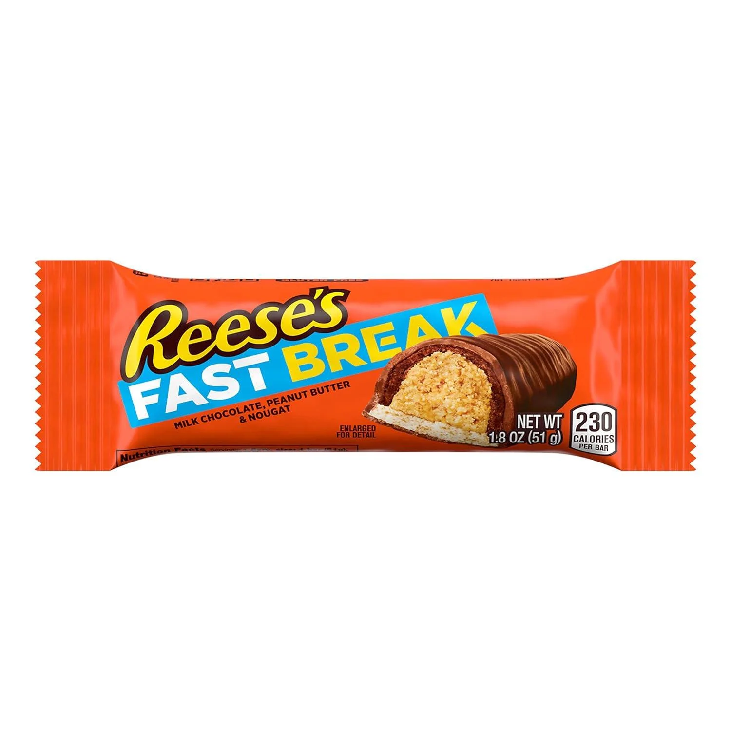 10 pack of REESE'S FAST BREAK Peanut Butter Nougat Candy Bars- A Tasty Treat | 1.8 oz | RADYAN