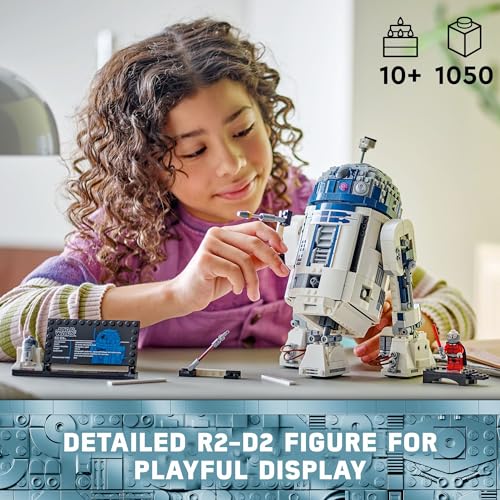 LEGO Star Wars R2-D2 Building Toy Set - Play or Display Star Wars Toy for Boys & Girls, Ages 10+ - Gift Ideas for Kids & Fans - Includes 25th Anniversary Darth Malak Minifigure - 75379