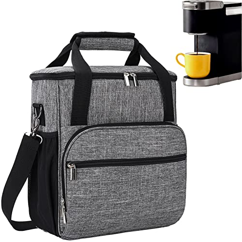 Coffee Maker Carring Bag for Keurig K-Mini or K-Mini Plus, Storage Mini Tote Case for Travel, Grey