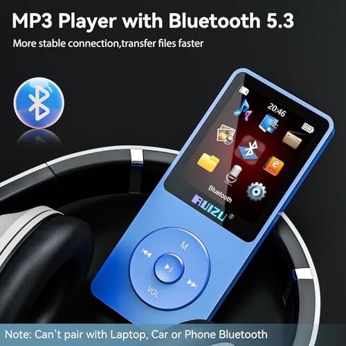 RUIZU 64GB MP3 Player with Bluetooth 5.3, 1.8