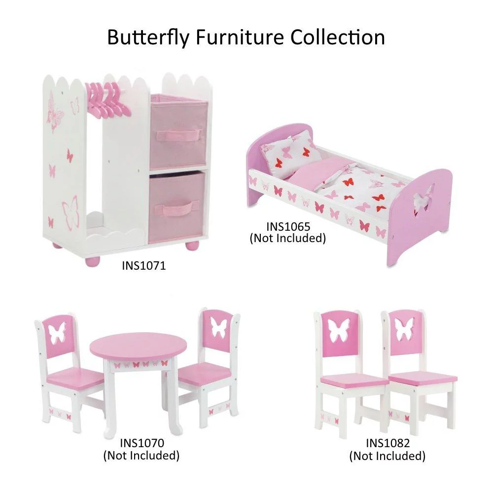 Emily Rose 18 inch Doll Clothes Storage Closet Open Wardrobe 18