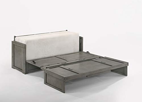 NIGHT & DAY Furniture Murphy Cube Cabinet Bed (White, Queen)