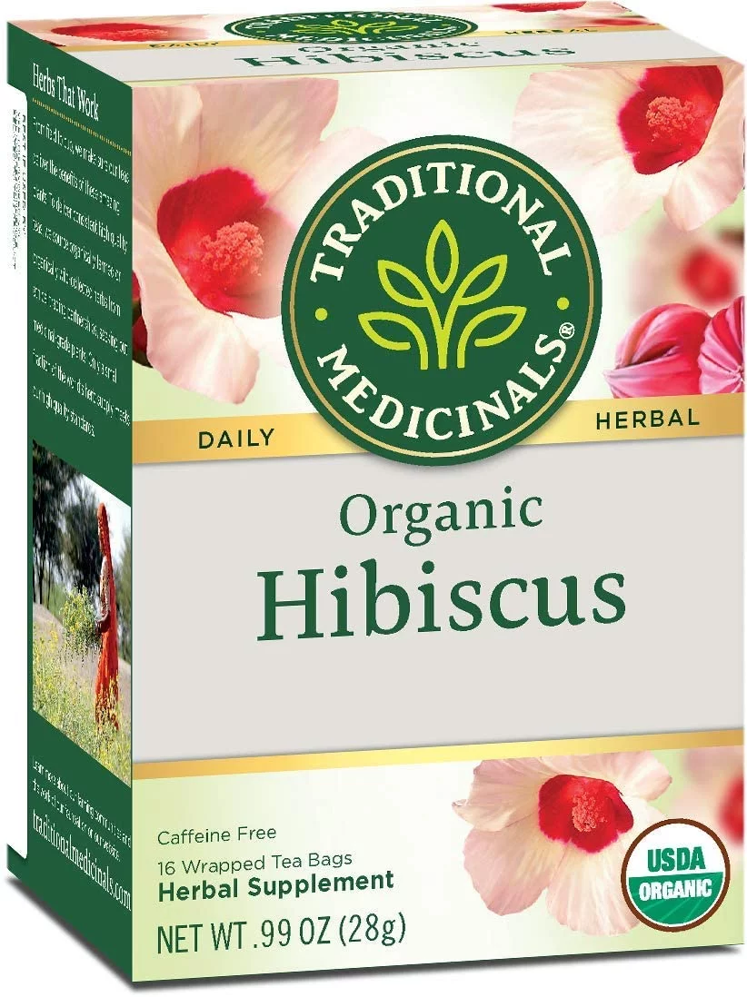 Traditional Medicinals Hibiscus Herbal Tea Organic, 16 CT (Pack - 6)